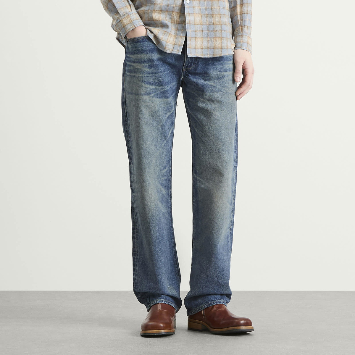 Levi's Men's Bue Tab Made in Japan Anchor Relaxed Jeans in Mizzen Mast