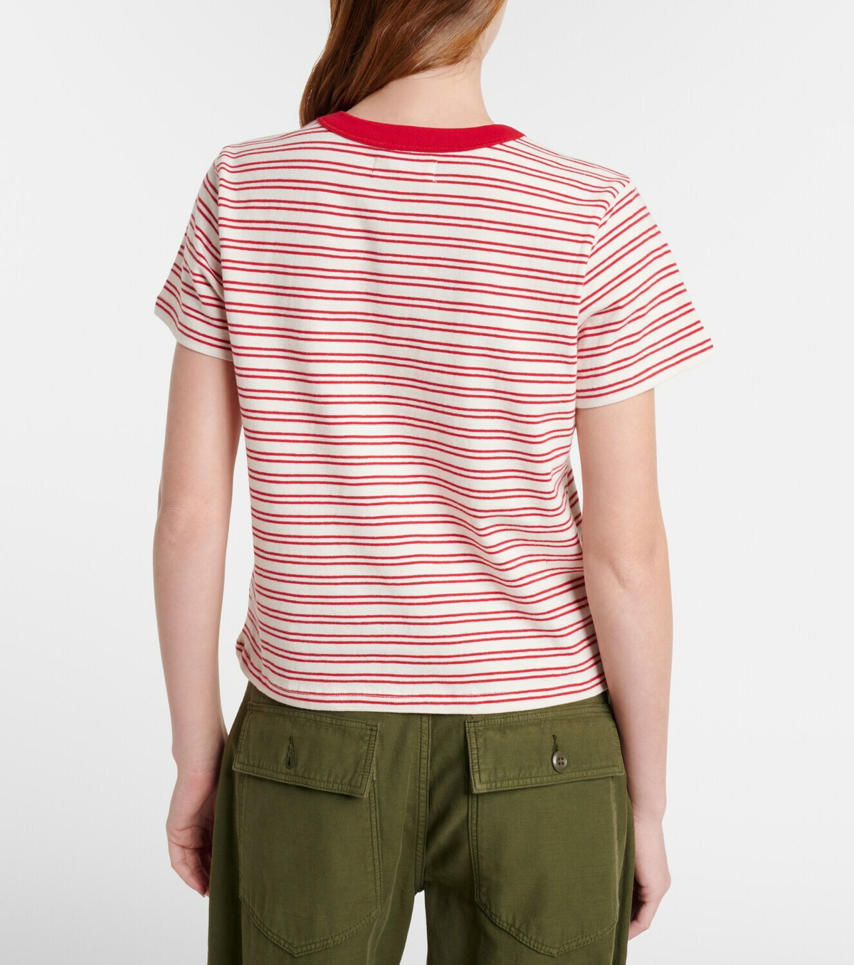 Velvet Foster striped cotton jersey T-shirt