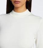 Simkhai Coralyne bow-detail knitted satin gown