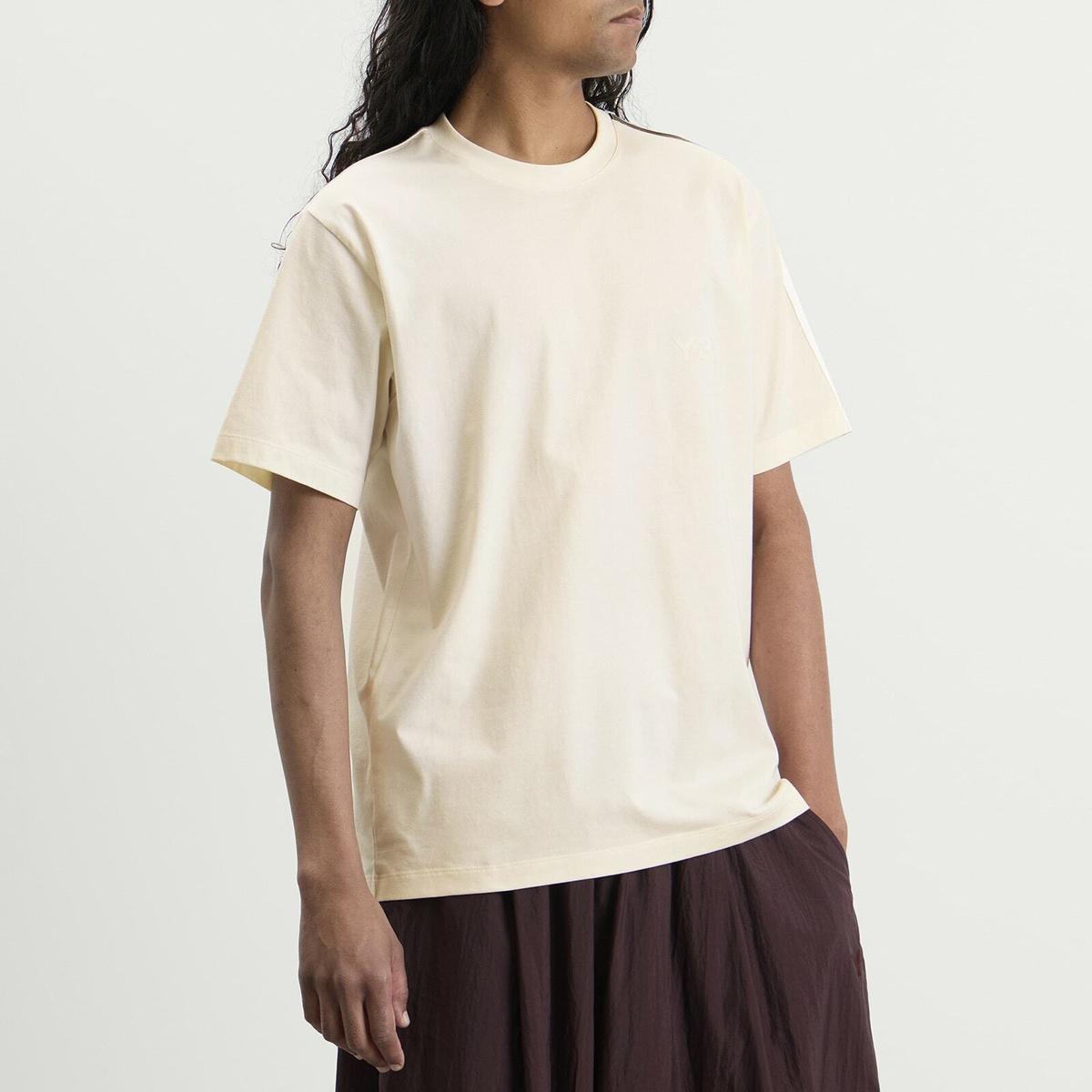 Y-3 Men's Gradient Stripes T-Shirt in Cwhite