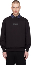 Versace Jeans Couture Black Logo Regular-Fit Sweatshirt
