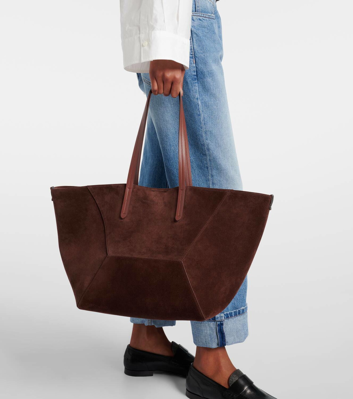 Brunello Cucinelli BC Duo Large suede tote bag