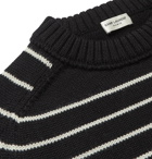SAINT LAURENT - Slim-Fit Striped Virgin Wool Sweater - Black