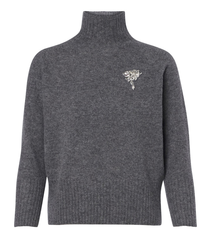 Photo: Simone Rocha Embellished cashmere turtleneck sweater