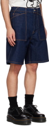 Kenzo Blue Kenzo Paris Sailor Denim Shorts