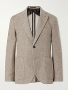 Slowear - Cotton, Wool and Cashmere- Blend Jacquard Blazer - Neutrals