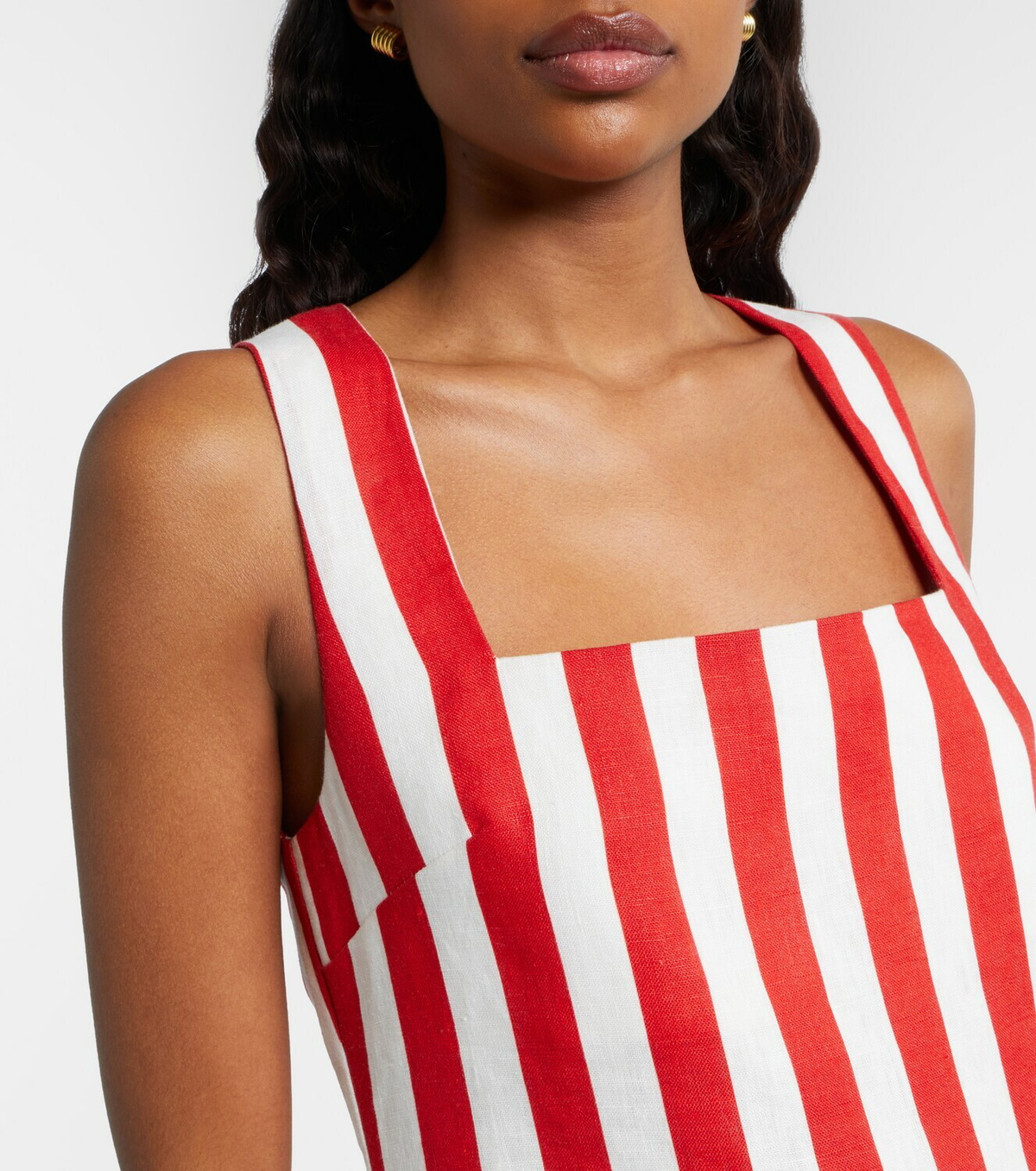 Posse Alice striped linen minidress