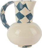 Henry Holland Studio Blue & White Check Water Jug