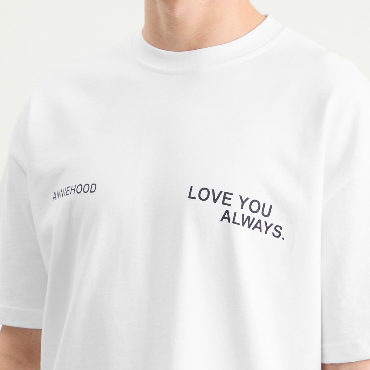 ANNIE HOOD Men's Love You Always T-Shirt in White