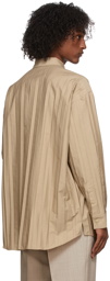 Jacquemus Beige 'La Chemise Plissé' Shirt