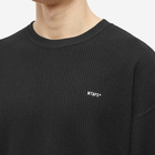 WTAPS Men's Long Sleeve Waffle T-Shirt in Black