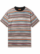 Missoni - Striped Cotton-Blend T-Shirt - Brown