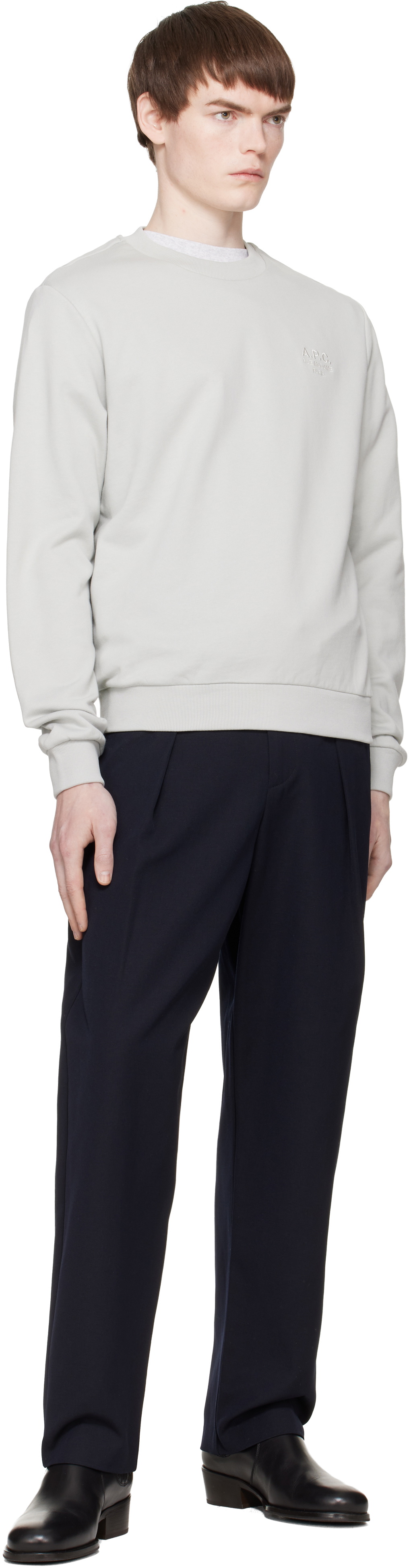 A.P.C. Gray Standard 'Rue Madame' Sweatshirt