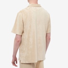 Polar Skate Co. Men's Open Collar Terry Polo Shirt in Sand