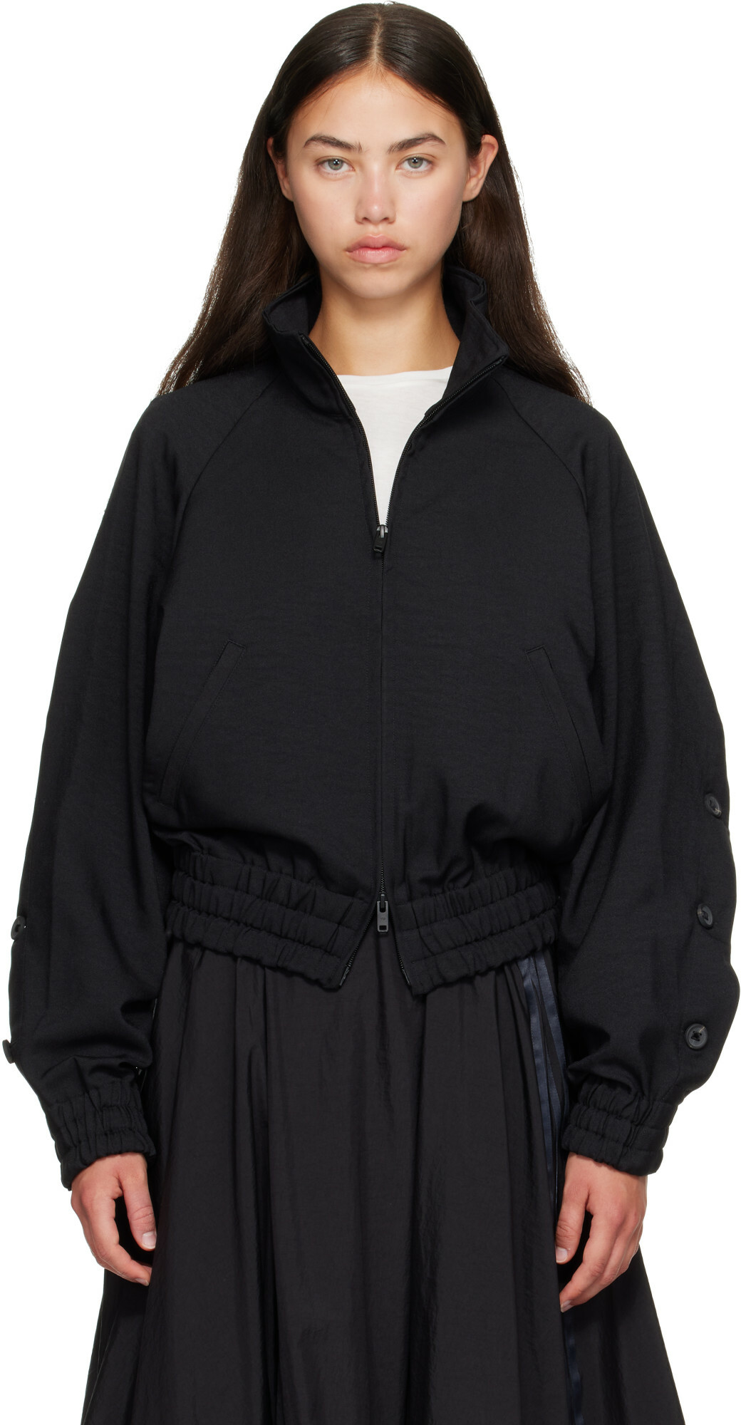Y-3 Black Sport Uniform Adaptive Track Jacket