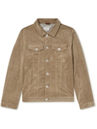 Brunello Cucinelli - Cotton-Blend Corduroy Trucker Jacket - Brown