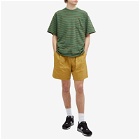Kestin Men's Fly Pocket T-Shirt in Fern/Tangerine Stripe