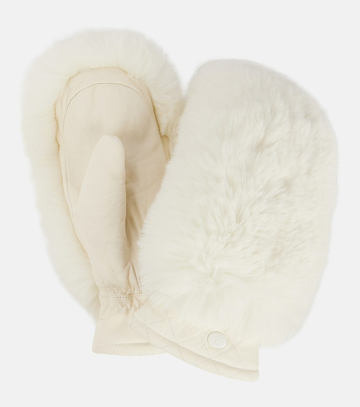 Goldbergh Hill faux fur-trimmed leather ski mittens