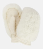 Goldbergh Hill faux fur-trimmed leather ski mittens