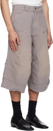 WILLY CHAVARRIA Gray Stockton Dbl Knee Shorts