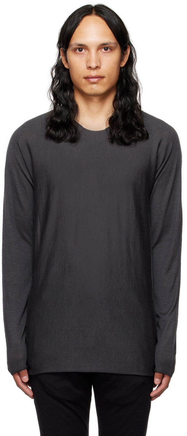 Label Under Construction Gray Arched Sweater