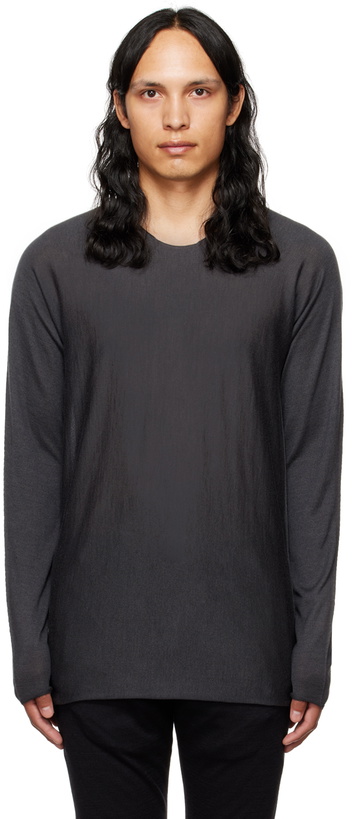 Photo: Label Under Construction Gray Arched Sweater