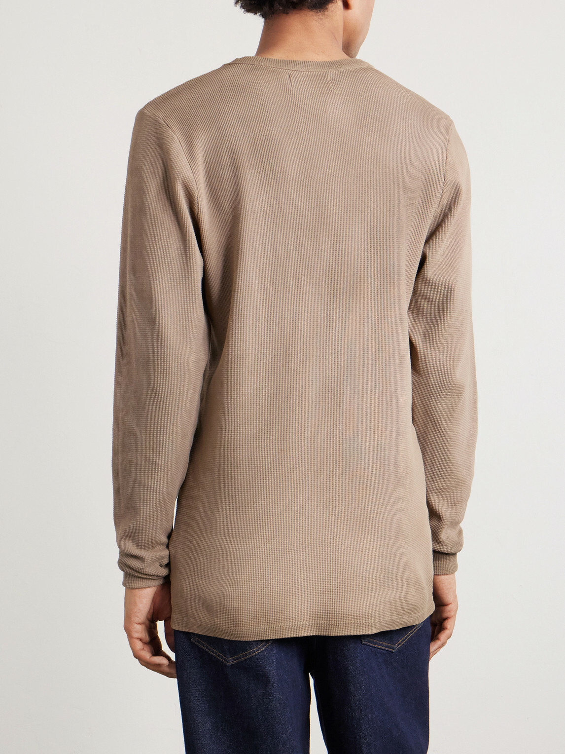 Les Tien - Slim-Fit Cotton-Blend Piqué T-Shirt - Neutrals