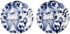 Dolce & Gabbana White & Navy Mediterraneo Dinner Plate Set