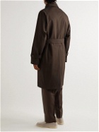 Stoffa - Belted Cotton-Canvas Trench Coat - Brown
