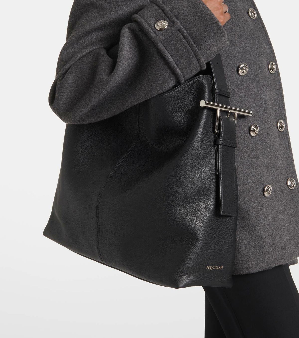 ALEXANDER MCQUEEN レザーバッグ Alexander McQueen Mini The Peak Fringes Bag | Black | FARFETCH