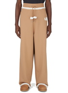 Logo Track Pants in Brown