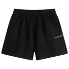 MKI Men's Linen Wide Leg Shorts in Black