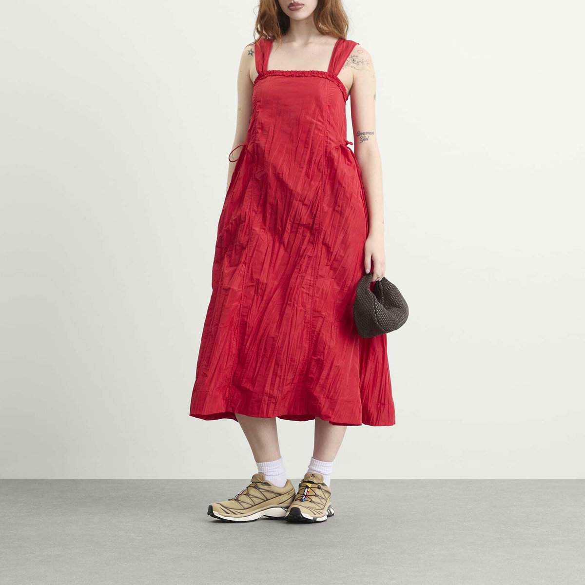 Damson Madder Women's Elina Midi Dress in Red