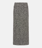 Oscar de la Renta Cotton-blend bouclé pencil skirt