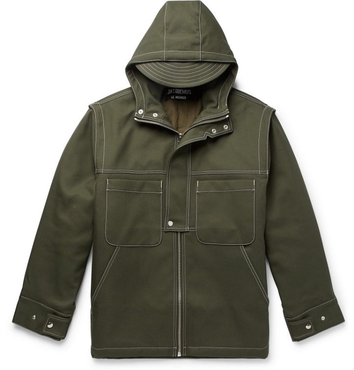 Photo: Jacquemus - Canvas Hooded Jacket - Green