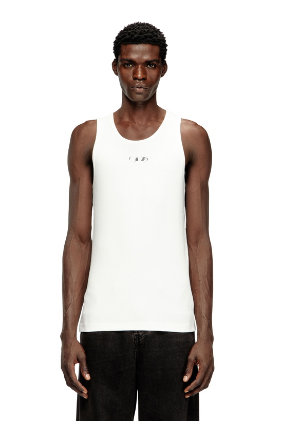 Photo: Diesel Cotton tank top with logo - T-Shirts Mens in White