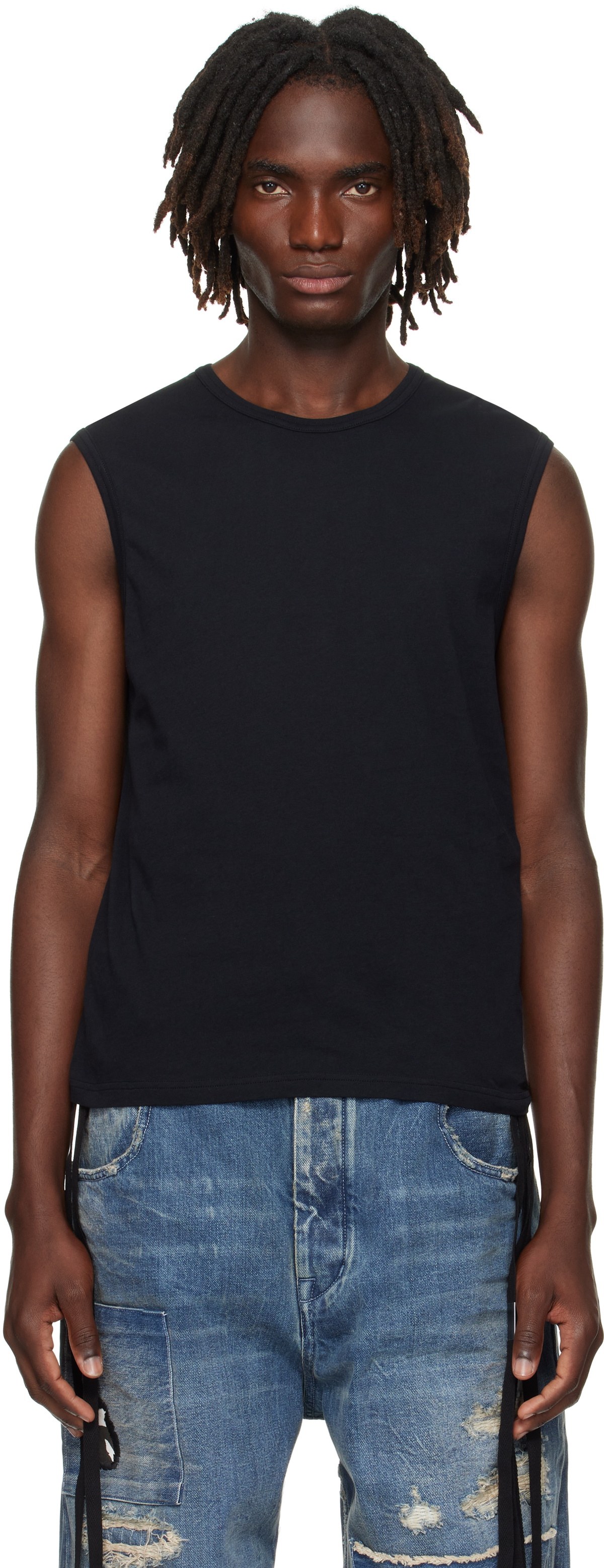 Peter Do Black Creased Tank Top Peter Do