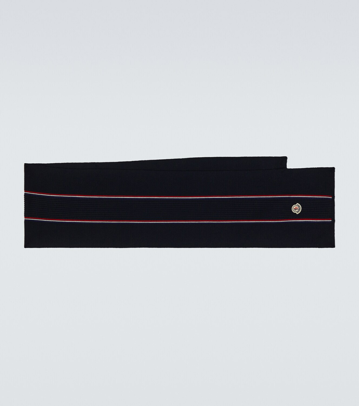 Moncler Ribbed-knit wool scarf