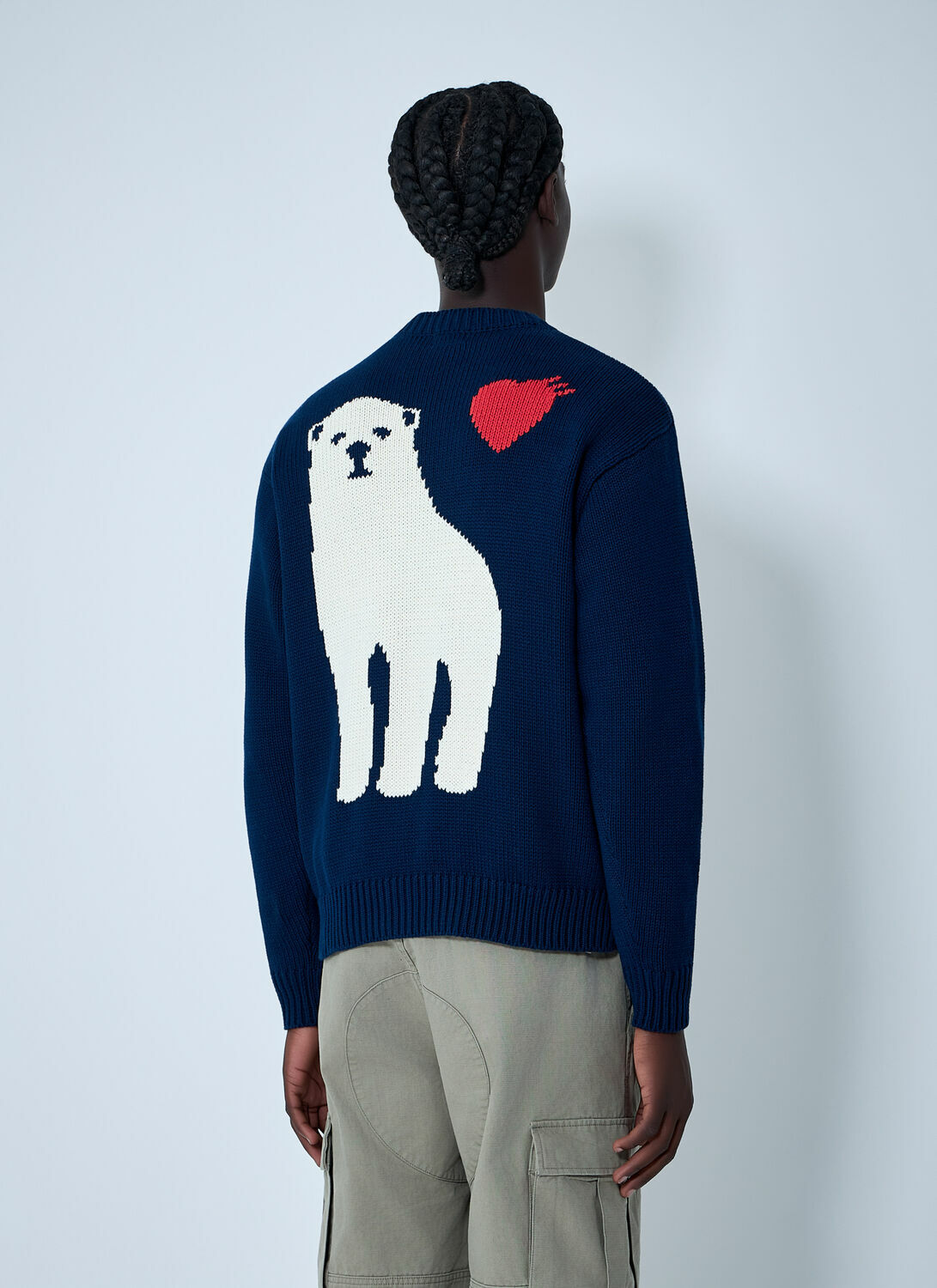 HUMAN MADE Logo Motif Cotton Sweater