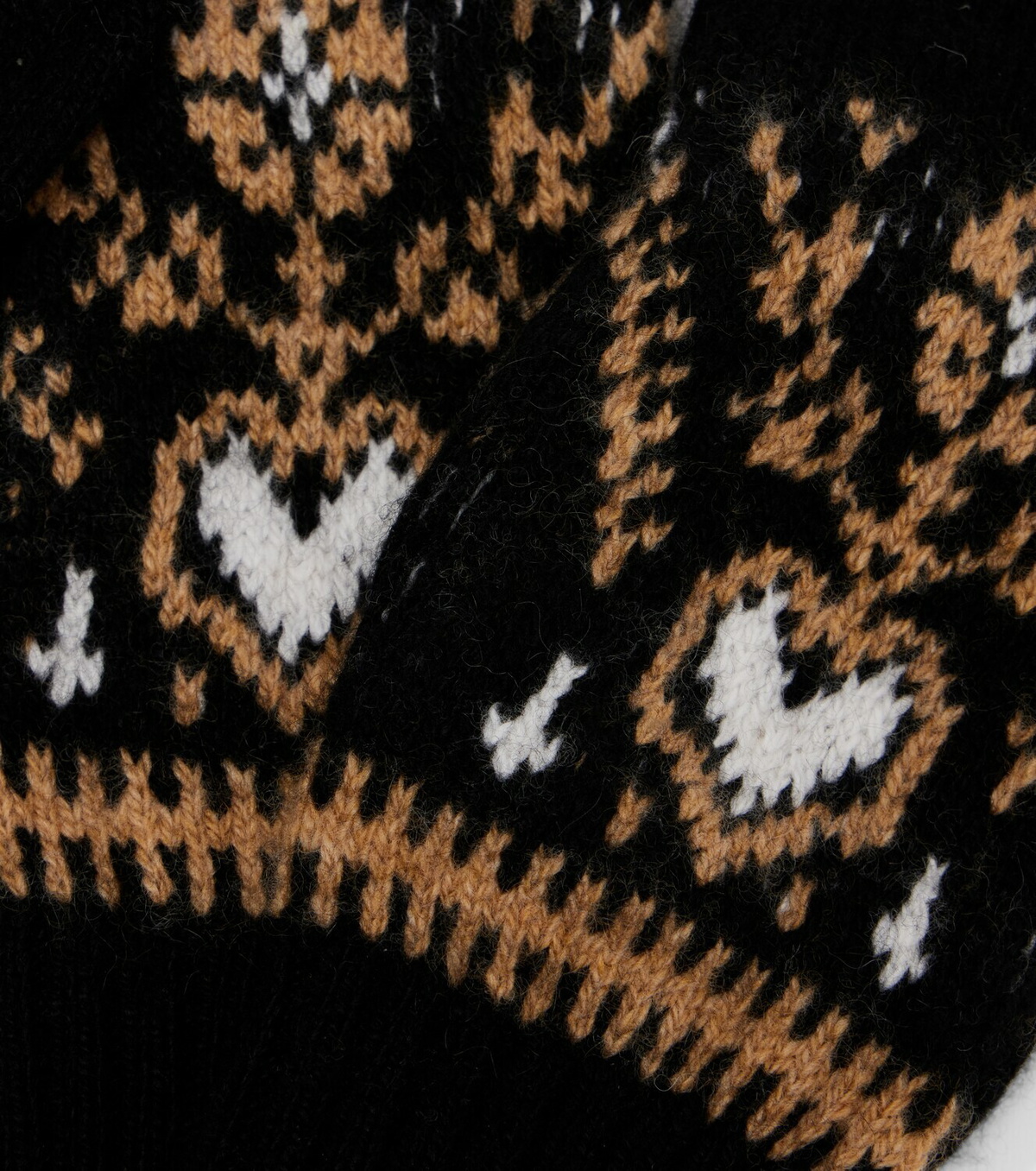 Khaite Domini Fair Isle cashmere gloves