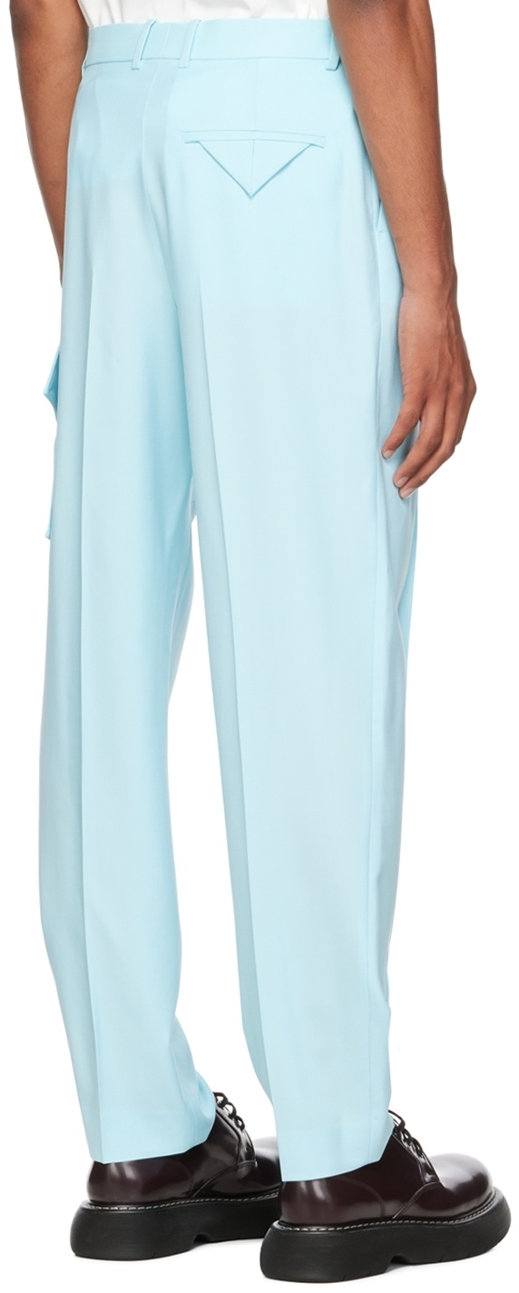 Bottega Veneta Blue Wool Cargo Pants