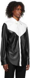 We11done Black & White Zip Yoke Shirt