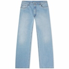 1017 ALYX 9SM Men's Wide Leg Buckle Jeans in Mid Blue