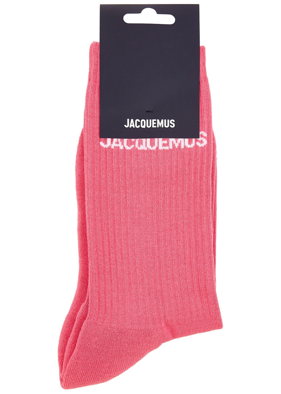 Jacquemus Les Chaussettes Logo Cotton-blend Socks Pink