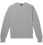 TOM FORD - Waffle-Knit Mélange Cashmere Sweater - Men - Gray
