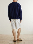 Polo Ralph Lauren - Wimbledon Logo-Embroidered Cotton Sweatshirt - Blue