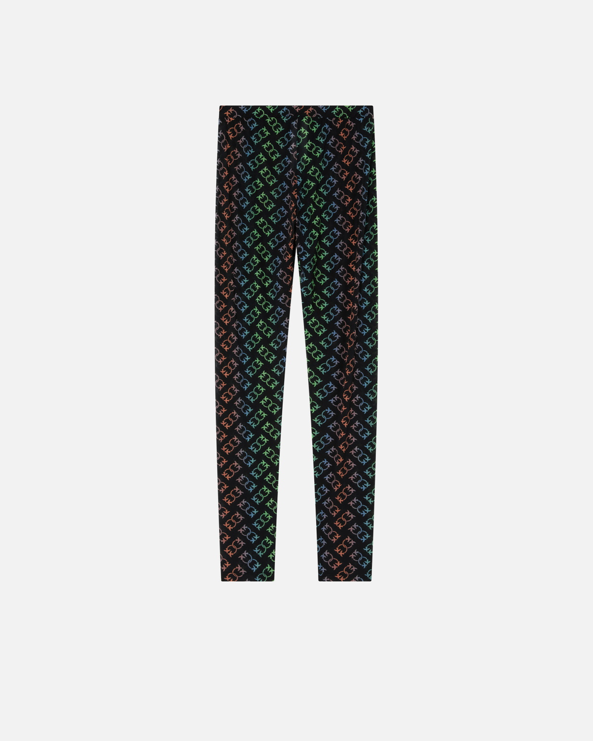 Pinko Lightweight Love Birds Monogram Print Leggings Black/Multicoloured