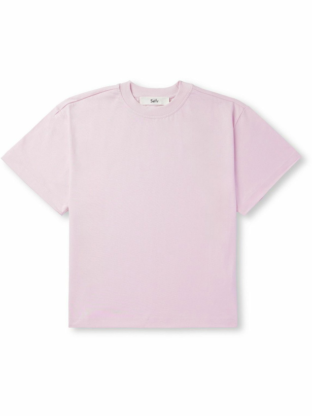 Photo: Séfr - Atelier Cotton-Jersey T-Shirt - Pink