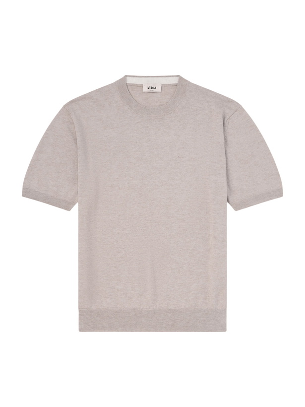 Photo: Altea - Cotton and Cashmere-Blend T-Shirt - Neutrals