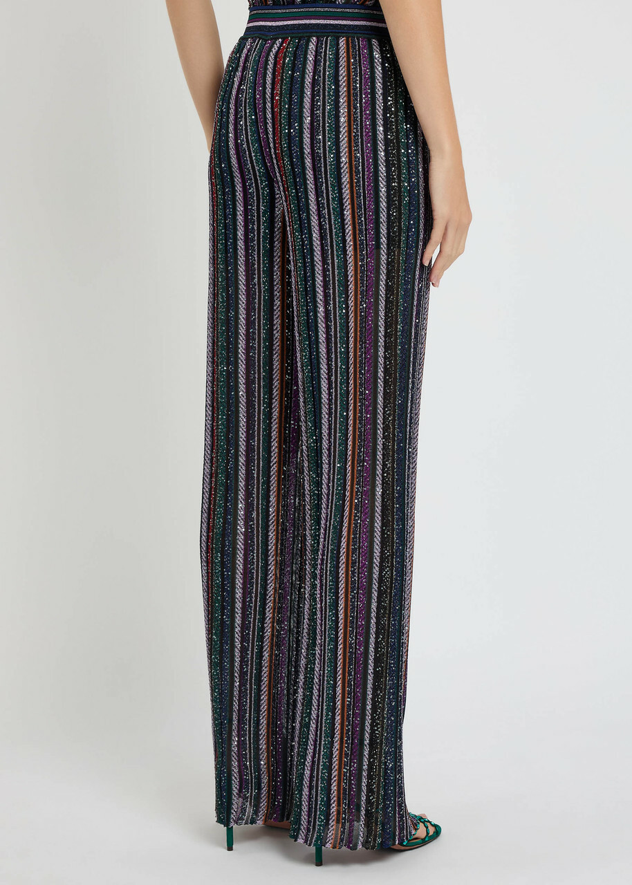 Missoni Striped Fine-knit Trousers Multicoloured